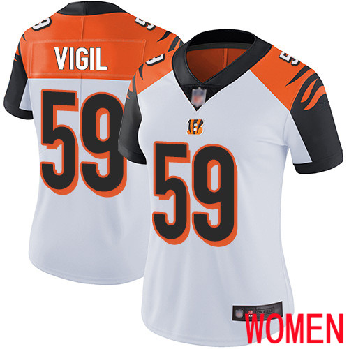 Cincinnati Bengals Limited White Women Nick Vigil Road Jersey NFL Footballl #59 Vapor Untouchable->women nfl jersey->Women Jersey